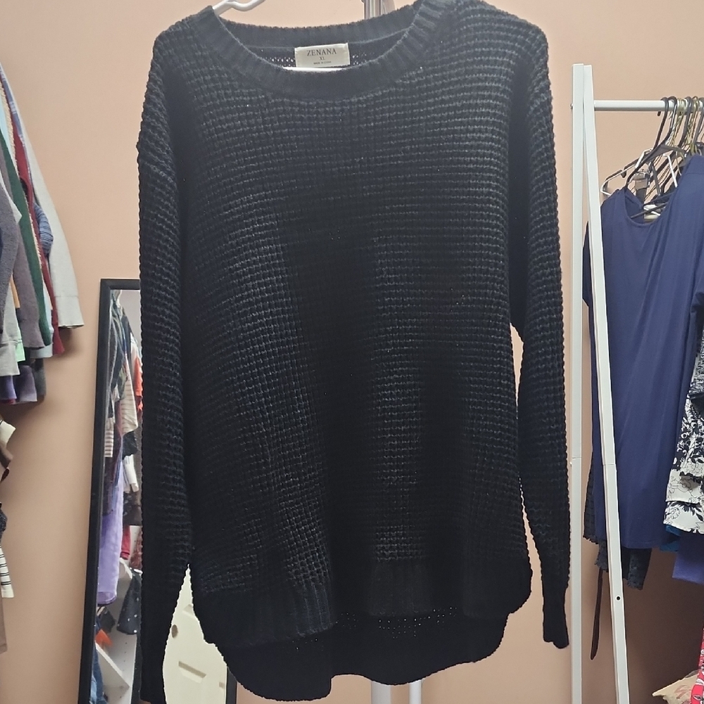 Zenana Black Women's Sweater Size XL